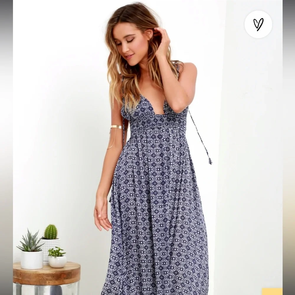 Lulus Blue Maxi S New - Picture 2 of 5